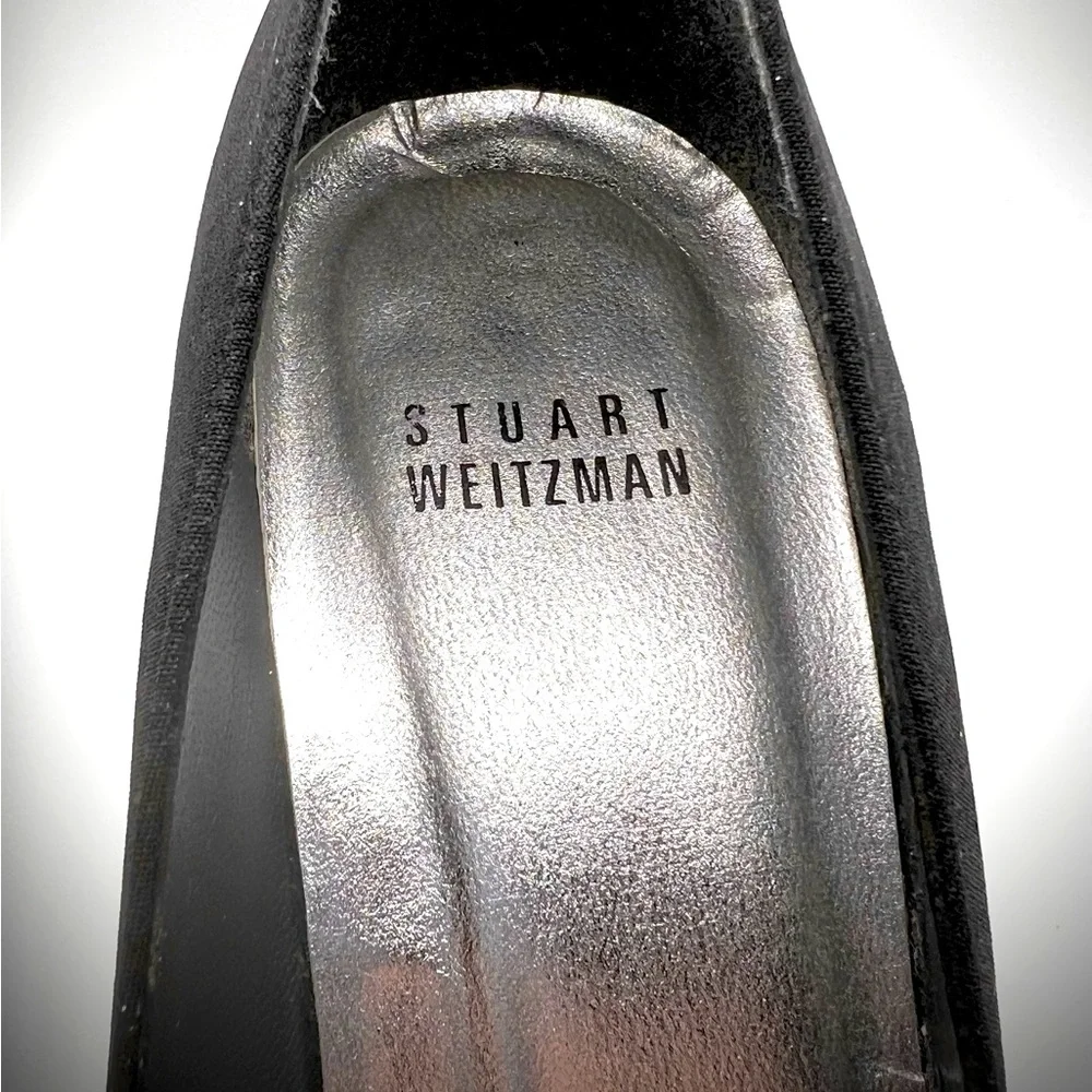 Beautiful Stuart Weitzman Formal Evening Pumps, Black, with Crystals & Lace, 7M